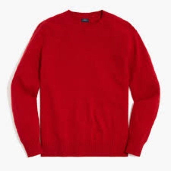 J crew Crewneck sweater in supersoft lambswool blend red - Picture 1 of 5